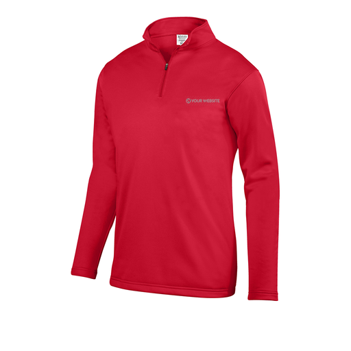 [FOLQFFRD-YS-LOGO3] Decker Youth FlexFleece 1/4 Zip (Youth S, Red, Logo 3)