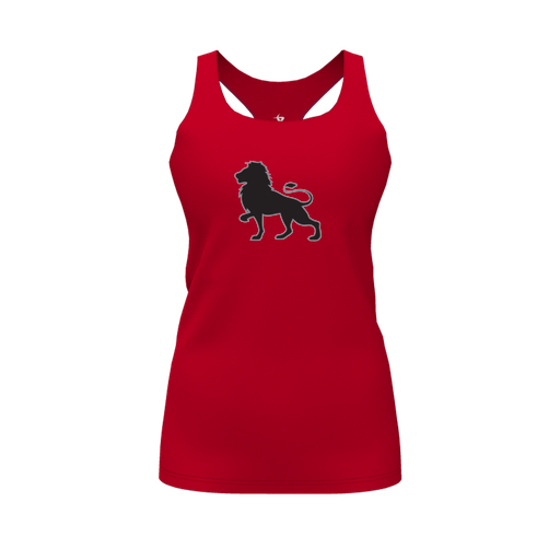 [FT0TRBRD-FYS-LOGO2] Decker Racerback Tank Top (Female Youth S, Red, Logo 2)