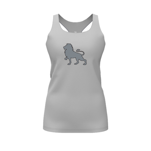 [FT0TRBGY-FYS-LOGO1] Decker Racerback Tank Top (Female Youth S, Gray, Logo 1)
