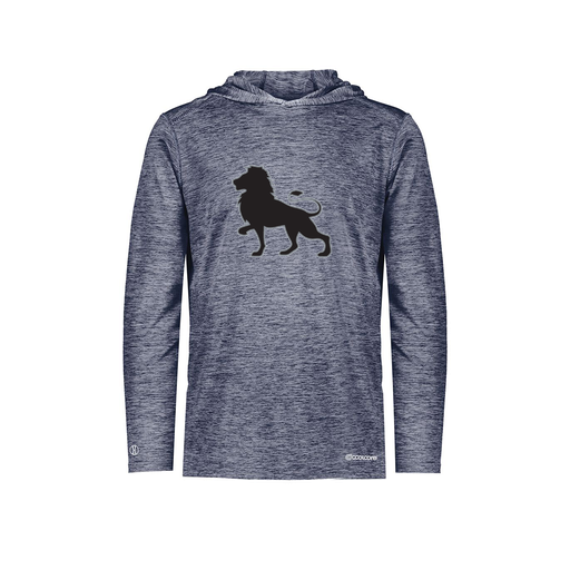 [FOLHCGNV-AS-LOGO2] Decker Men's Charge Hoodie (Adult S, Navy, Logo 2)