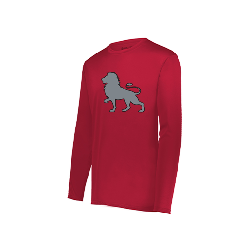 [222822.083.XS-LOGO1] Men's LS Smooth Sport Shirt (Adult XS, Red, Logo 1)
