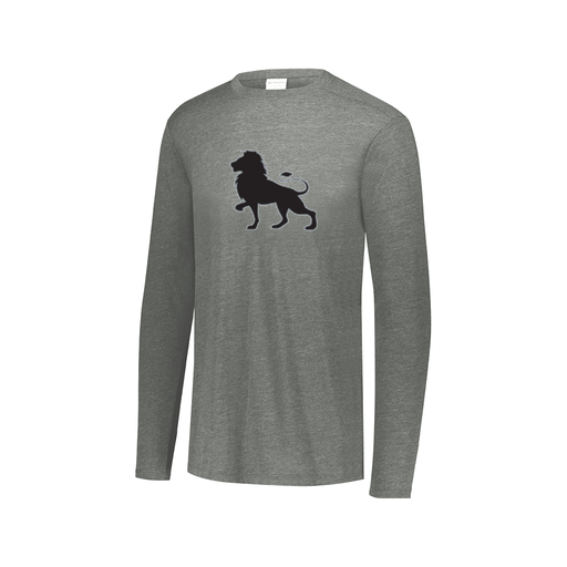 [FTLCUBGY-AXS-LOGO2] Decker Men's Tri-Blend T-Shirt - Long Sleeve (Adult XS, Gray, Logo 2)