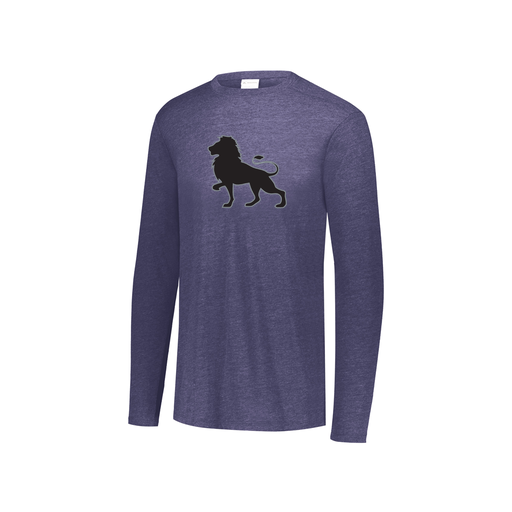 [FTLCUBNV-YS-LOGO2] Decker Youth Tri-Blend T-Shirt - Long Sleeve (Youth S, Navy, Logo 2)